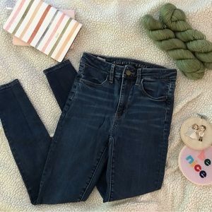 American Eagle, Dark Wash, Ne(x)t Level Stretch, Super Hi-Rise Jegging